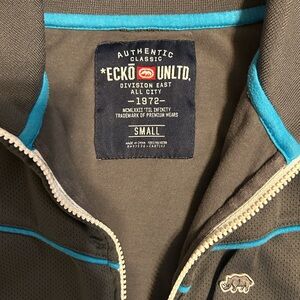 Ecko Unltd Gray Jacket with Teal Accent